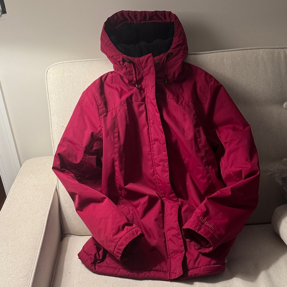 L.L. Bean Women's Red and Black Ski Jacket